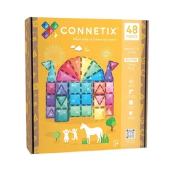 Connetix - Magnetne ploščice - Glitter Castle (48 kosov)