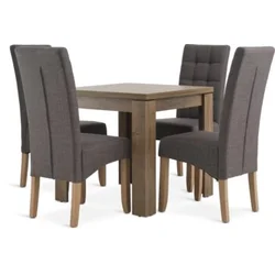 VEDDE L80/160 sto divlji tamni hrast + 4 BJERREBY siva