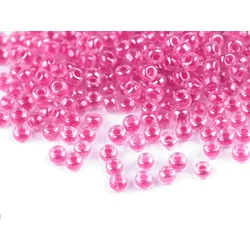 Rocailles 8/0 - 3 mm, svetle barve - roza (450 g)
