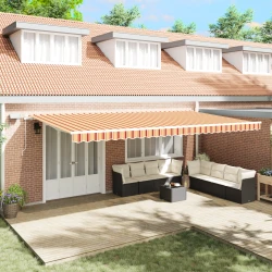 Povlačivi tende Žuta i narančasta 600 × 300 cm