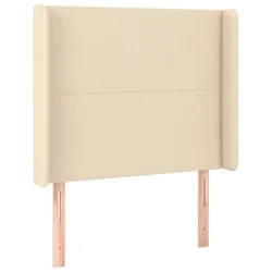Uzglavlje s ušima krem 103x16x118/128 cm od tkanine