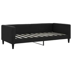 Vidaxl Raztegljiva postelja črna 90x190 cm blago