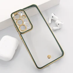 Maska za telefon Luxury Crystal Clear za Samsung S25/ S931B, Zelena