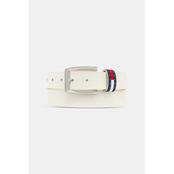 Usnjen pas Tommy Jeans ženski, bež barva, AW0AW18099