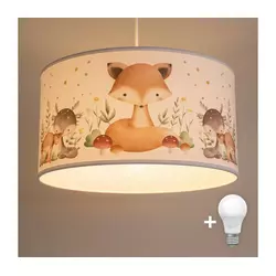 Brilagi - LED dečiji luster na sajli BOBO 1xE27/10W/230V O 35 cm beli/sa motivom životinja