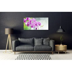 tulup.si Slika na steklu Orhideje narava drops 120x60 cm 2 obešalnika