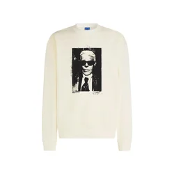 KARL LAGERFELD JEANS Majica črna/bela