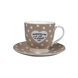 PORCELAN SET ZA KAFU 160ml 6/1 (HOME MADE/BRAON) JH-CS-160ZHC-9276