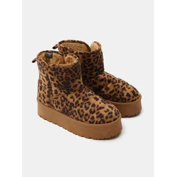 Sinsay - Postavljene čizme za sneg sa leopard dezenom - šareno