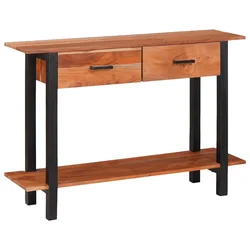 Konzolna stolica s ladicama Smeđa i crna 110 x 30 x 75 cm