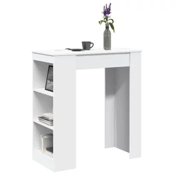 Barski stol s držačima bijeli 95x47x103,5 cm drveni