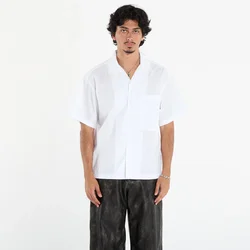 Srajca Palm Angels Curved Logo Classic Shirt Ss White/ Black L