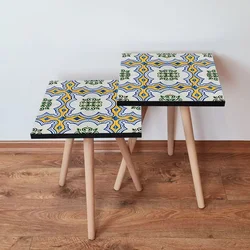 Hanah Home Set klub stočića 2Shp30, 2 komada, Šareni