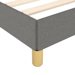 Vidaxl Posteljni okvir z vzglavjem temno siv 200x200 cm blago