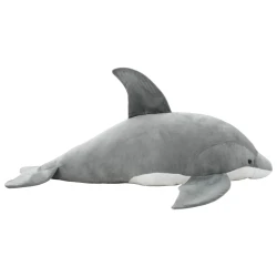 vidaXL Plišasta igrača delfin siv