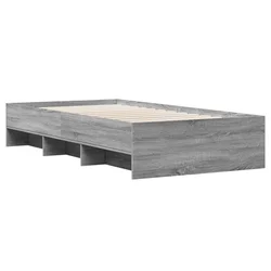 Vidaxl Posteljni okvir siva sonoma 75x190 cm inženirski les