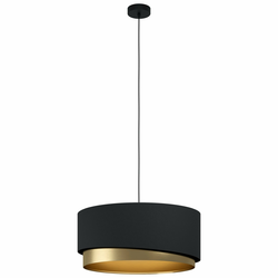 Eglo 39926 - Luster na sajli MANDERLINE 1xE27/40W/230V crna/zlatna