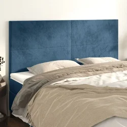 Uzglavlje tamnoplavo 180x5x118/128 cm baršunasto