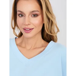 Pastelno modra ženska bluza