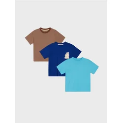 Sinsay - Pamuk majice sa printom 3 pack - steel blue