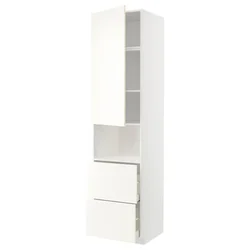 METOD / MAXIMERA Vis.elem.mikrotal. s vratima/2fioke, bela/Vallstena bela, 60x60x240 cm