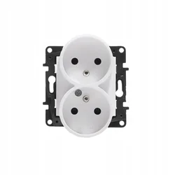 Legrand - Dupla zidna utičnica bez okvira 250V/16A NILOE STEP bela