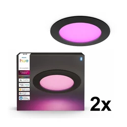Philips - SET 2x LED RGBW, prigušiva, ugradna svetiljka za kupatilo Hue SLIM LED/12W/230V IP44