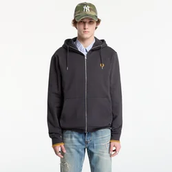 Mikina FRED PERRY Hooded Zip Through Sweatshirt Black L