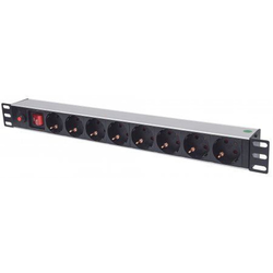 Intellinet PDU letva 19 1U Rackmount 8-Output, 3m, Black 713986