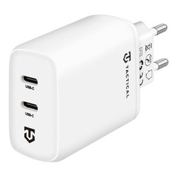 Tactical mrežni punjač 2x USB-C - 40W - Bijela KP31220