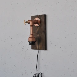 Opviq Zidna lampa E27 Max 200W, Smeđe-Rose Gold