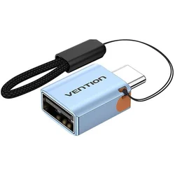 Vention USB 3.1 OTG adapter USB-C na USB-A s trakcem, sive barve