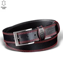 Princ Leather Muški kaiš 201, Kožni, Crni