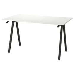 TROTTEN Radni sto, bela/boja antracita, 140x80 cm