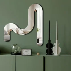 Wallity Ogledalo Ozgl509, 51x56 cm, Srebrne boje