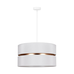 Duolla - Luster na sajli DUO 1xE27/15W/230V prečnik 40 cm bela/zlatna