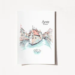 Wallity Poster Annecy France-2032, 21x29,7 cm