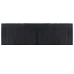 Vidaxl Pravokotna preproga črna 60x200 cm bambus