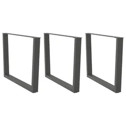 Noge za blagovaonski stol V-oblik 3 kom antracit 100 x (72-73,3) cm čelik