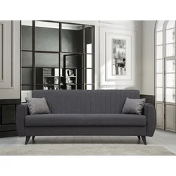 Atelier del Sofa Trosed na razvlačenje Alkon 214x86x77cm Tamnosivi