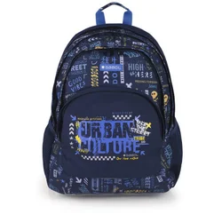 Gabol ranac školski ergonomski 32x44x18 cm 21l-0,56 kg Skull tamno plava ( 16RNG235040EB )
