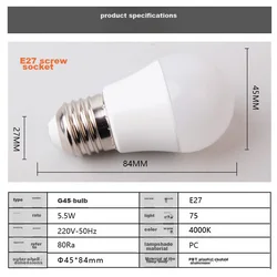 Foshanzhaoming LED sijalica, E27, 5,5W, 4000K