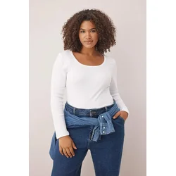 Trendyol Curve Ženska bluza Tbbaw25Af00018, Bela
