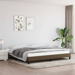 Okvir za krevet bez madraca tamnosmeđi 200x200 cm od tkanine