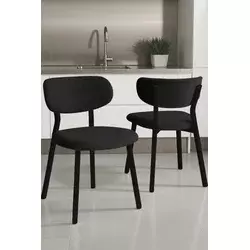 HANAH HOME Set stolica (2 dela) Toldy Anthracite Black