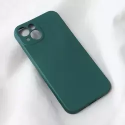 TERACELL Torbica Soft Velvet za iPhone 13 6.1 tamnozelena