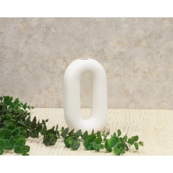 Dekordom vaza ellissoide hp13221-1 - 20cm - white - n43 ( 024389 )