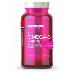 Biopharma Trippel Omega-3, 120 kapsul