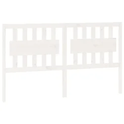 Vidaxl Posteljno vzglavje belo 155,5x4x100 cm trdna borovina