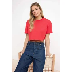 Trendyol Milla Ženska majica TWOSS26TS00183, Crvena